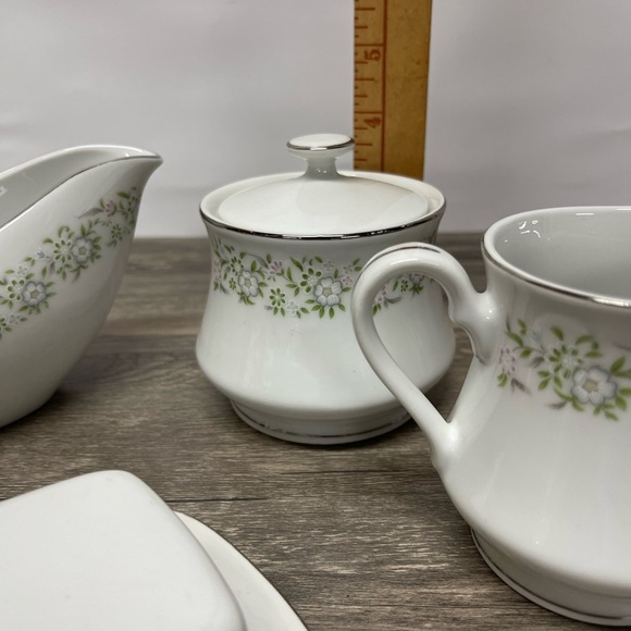 Vintage Sterling China SPRINGTIME 4 Piece Set. Creamer, Butter, Sugar, Gravy EUC - Picture 11 of 16